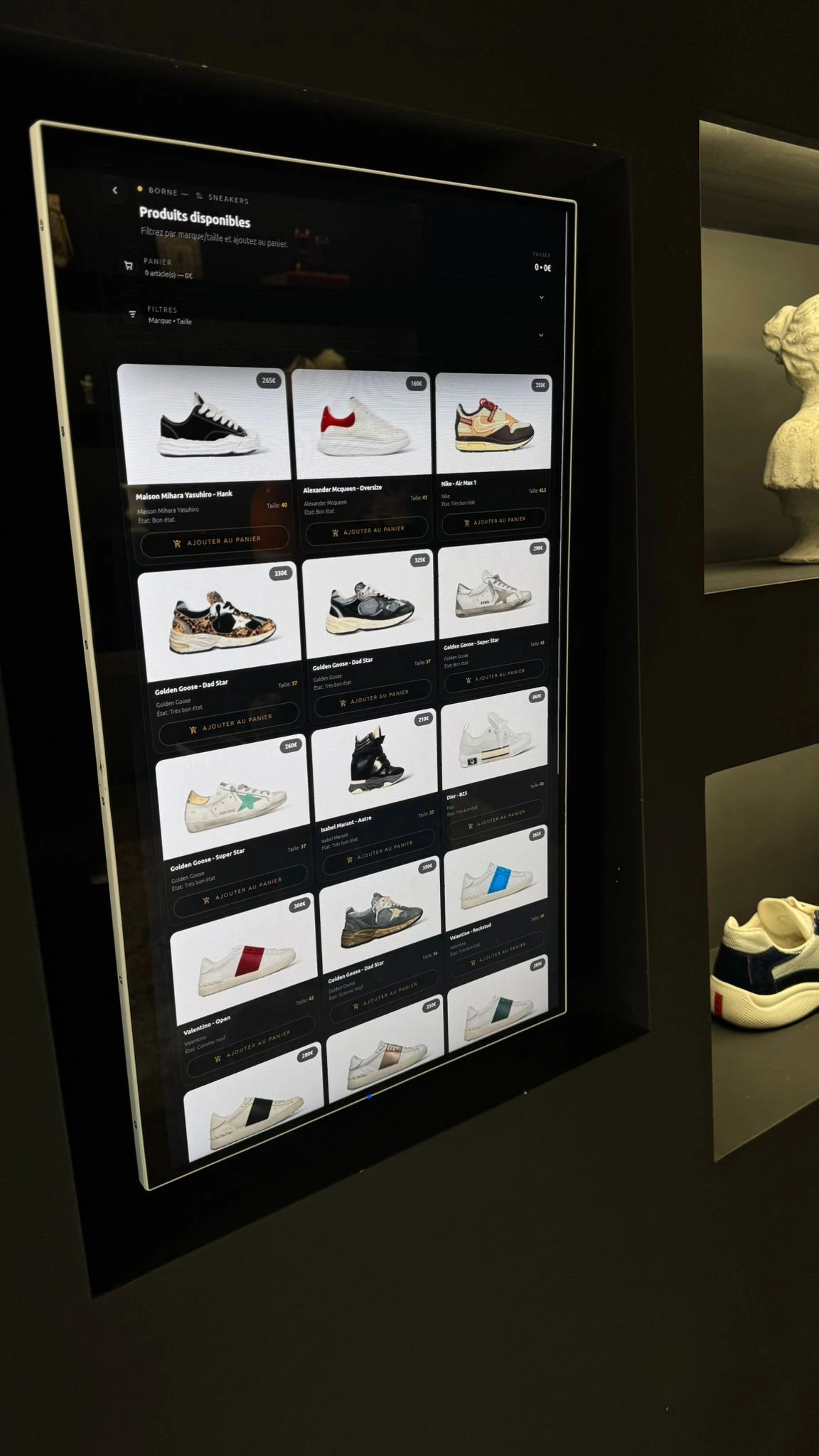 Borne interactive SELL en boutique