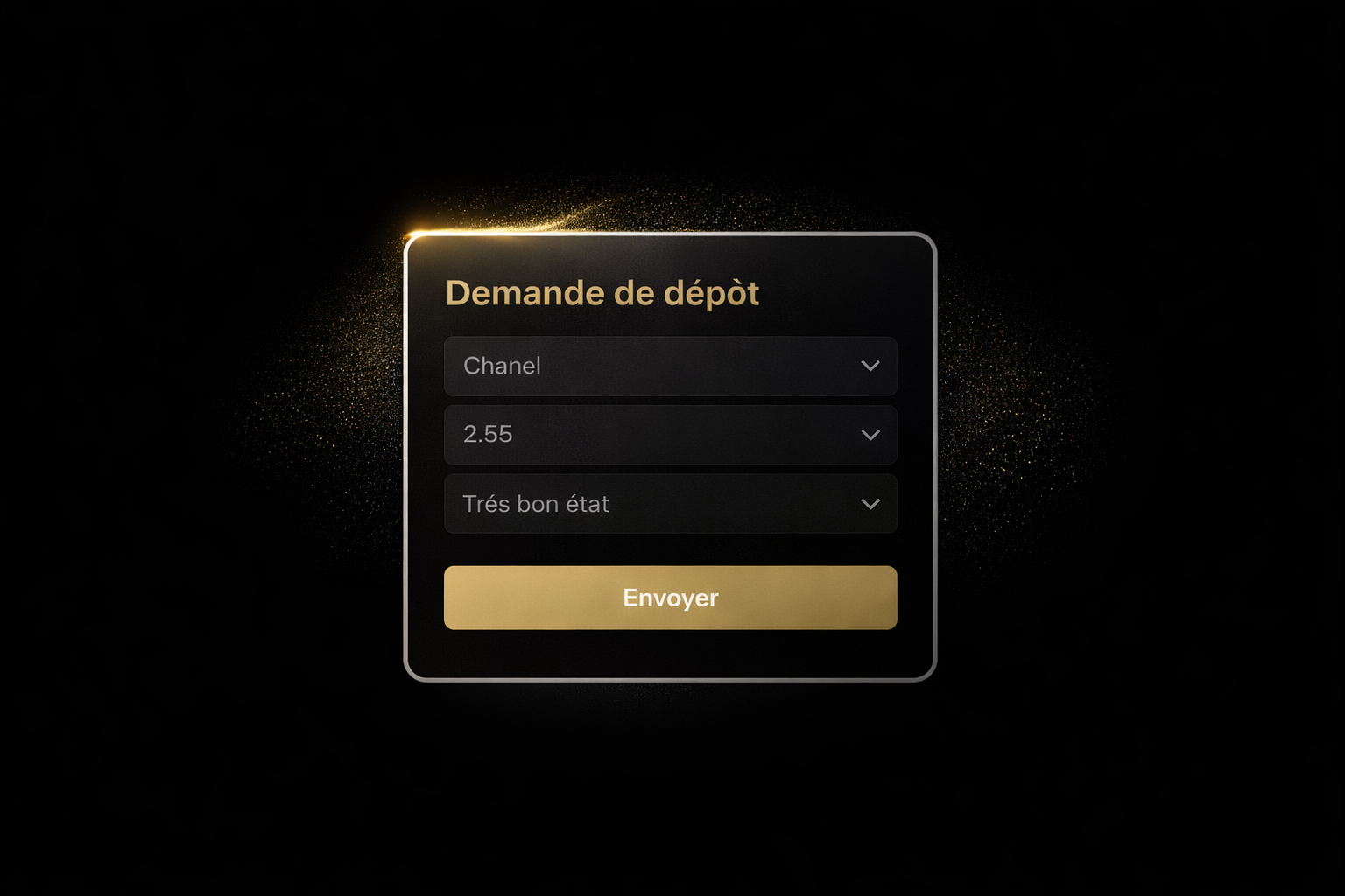 Formulaire de demande de dépôt